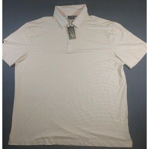 Sunday Swagger Polo Shirt Mens 2XL‎ Yellow Stripe Golf Performance Athletic